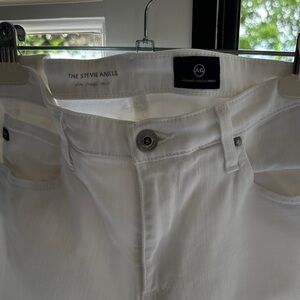 AG ladies straight white denim jean size 29